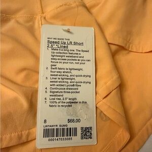 lululemon athletica Speed Up LR Short in Yellow